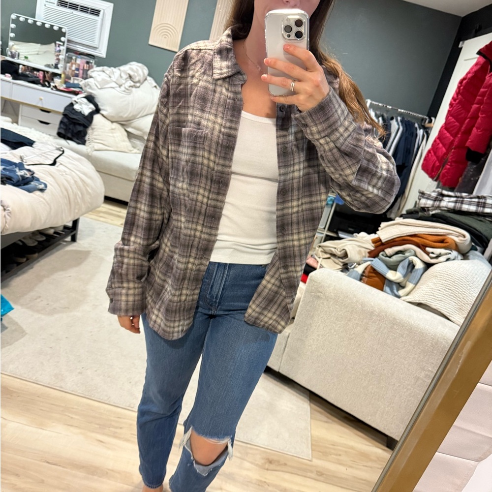 BDG Flannel - Purple & Grey